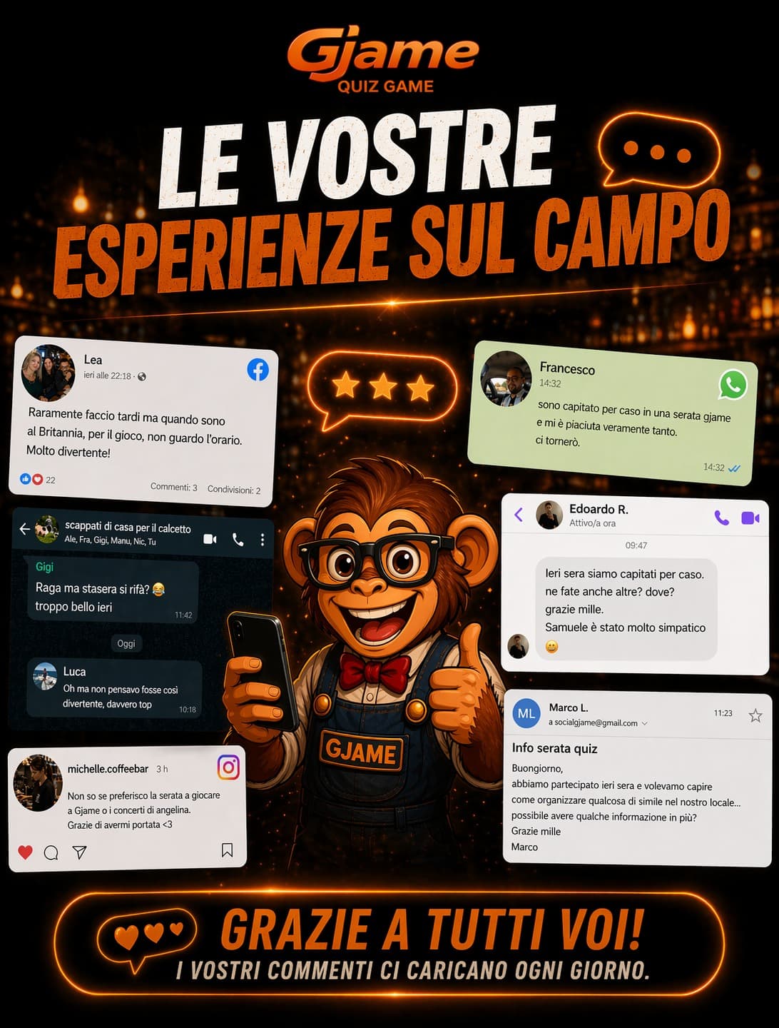 Esperienze Gjame durante gli eventi