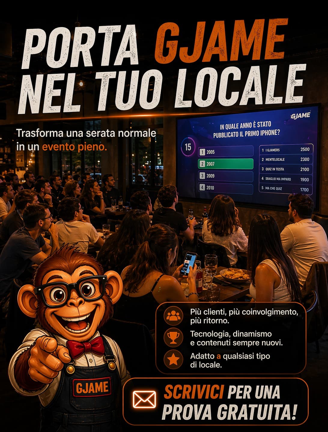 Porta Gjame nel tuo locale